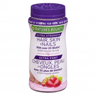 Nature's Bounty Hair, Skin and Nails, Extra Strength Strawberry Cream - 80 Gummies